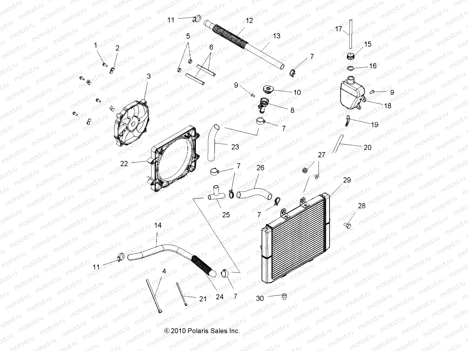 ENGINE | ENGINE, COOLING SYSTEM - A11CF76AA (49ATVCOOL116X6)