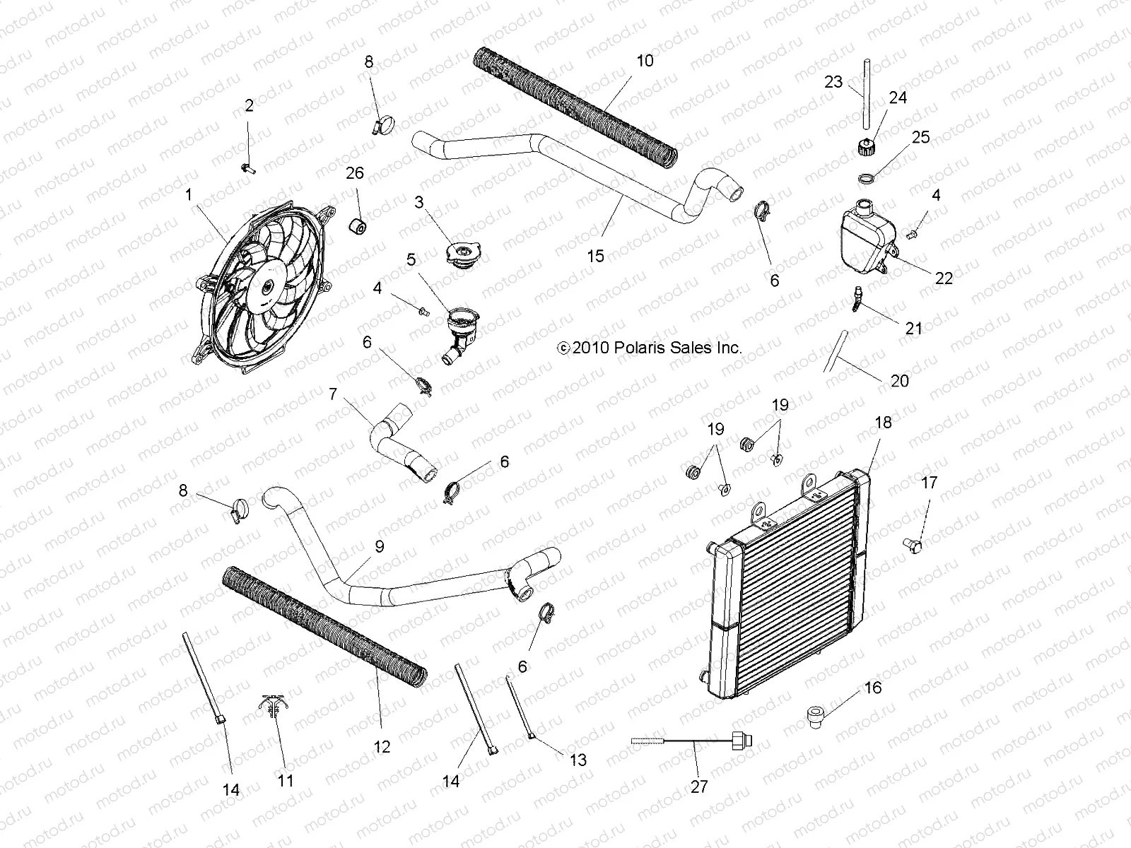 ENGINE | ENGINE, COOLING SYSTEM - A11MB46FZ (49ATVCOOL11SP500)