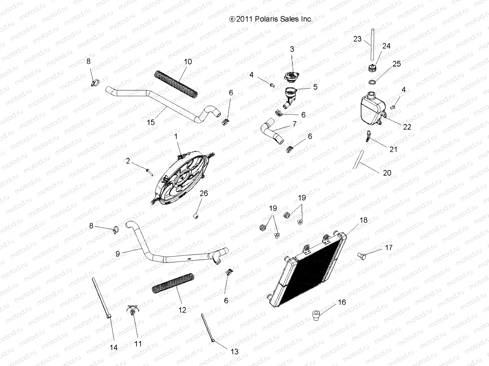 ENGINE | ENGINE, COOLING SYSTEM - A12MN50ET/EX (49ATVCOOL12SP500TR)