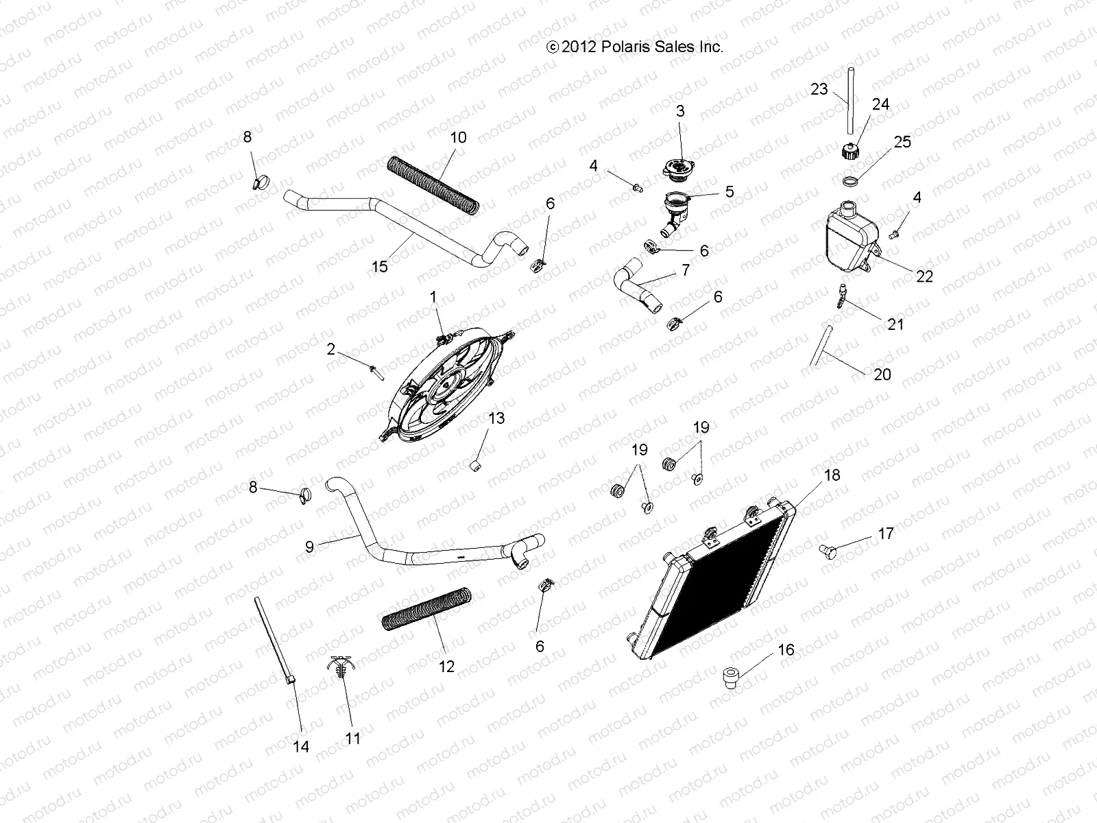 ENGINE | ENGINE, COOLING SYSTEM - A13MN50ET/EX (49ATVCOOL13SP500TR)