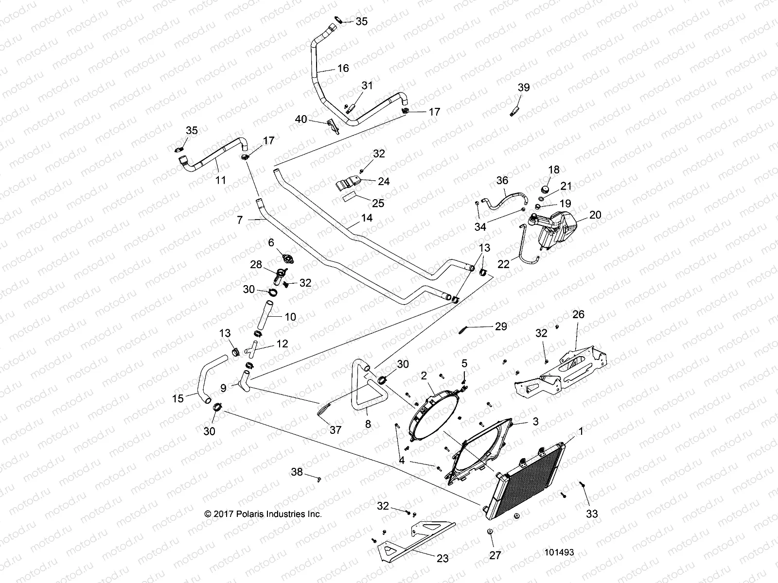 ENGINE | ENGINE, COOLING SYSTEM - A19DCE87AK (101493)
