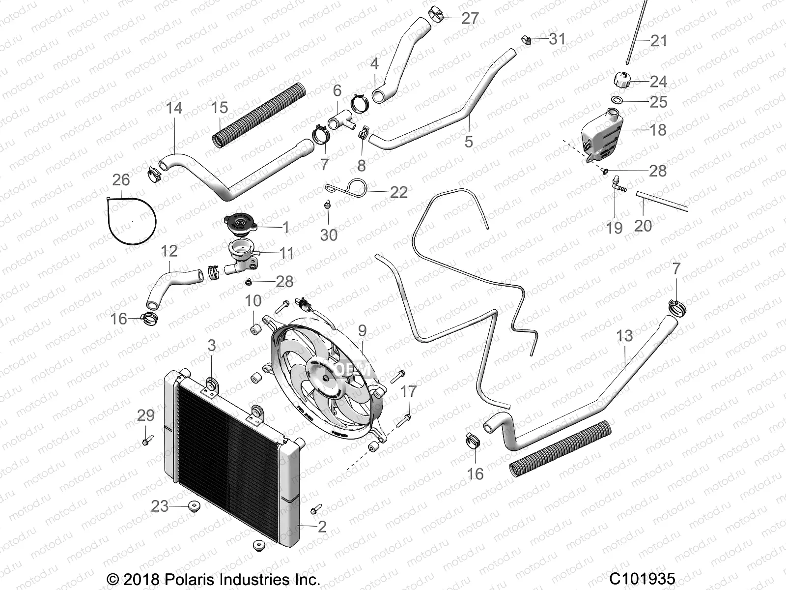 ENGINE | ENGINE, COOLING SYSTEM - A19SHS57FP (C101935)