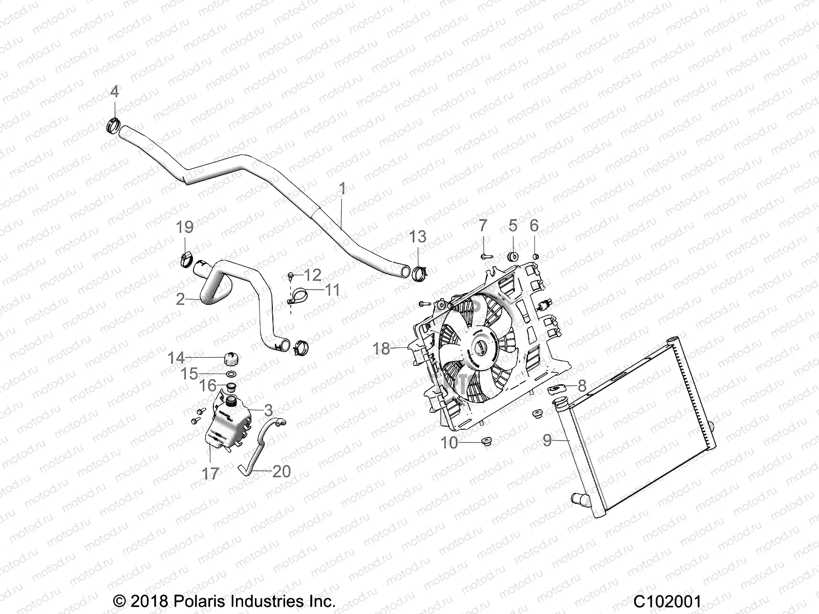 ENGINE | ENGINE, COOLING SYSTEM - A20SXE95KL/KR (C102001)