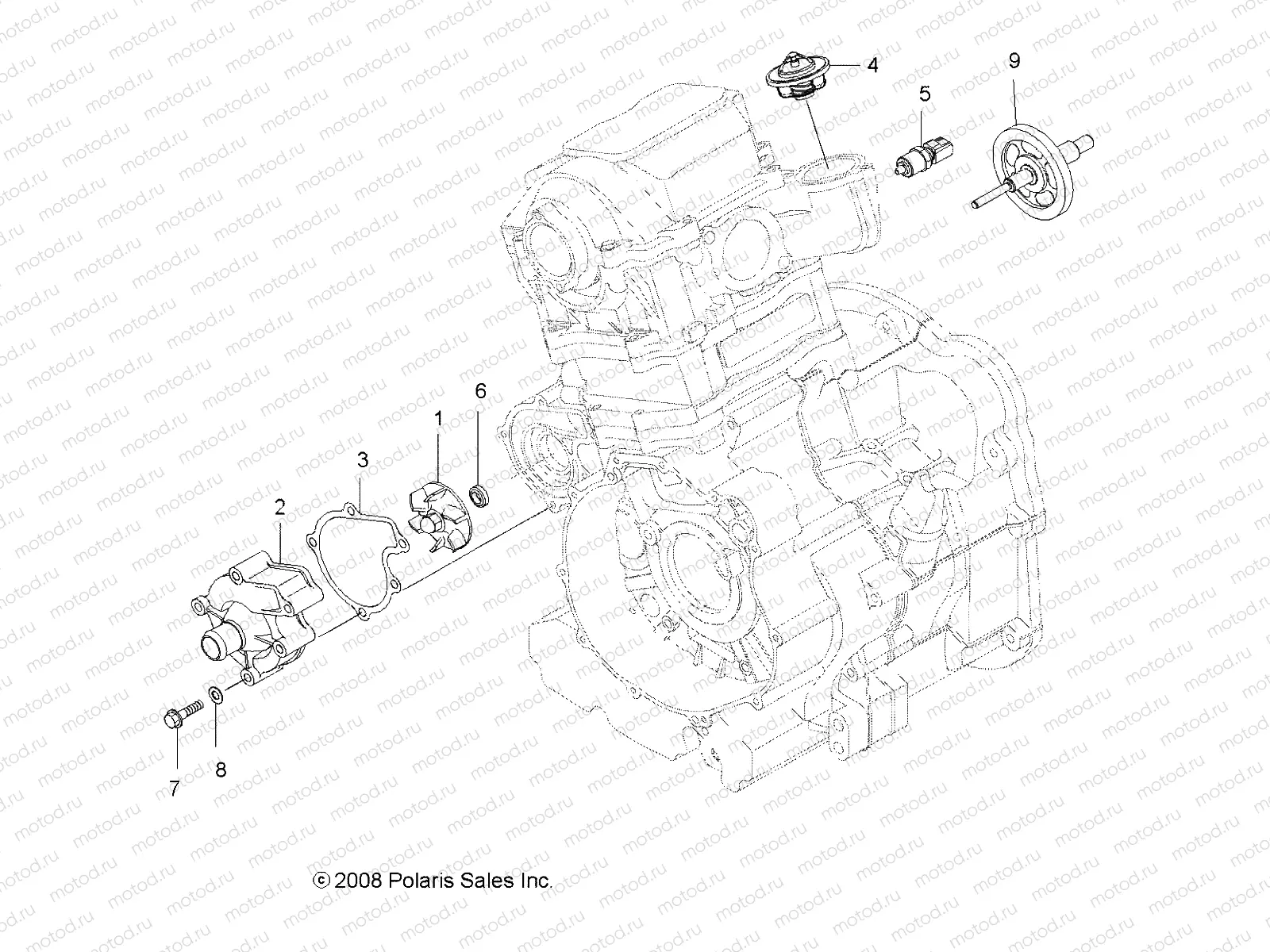 ENGINE | ENGINE, COOLING SYSTEM and WATER PUMP - A11ZN55AA/AQ/AZ (49ATVWATERPUMP09SPXP550)