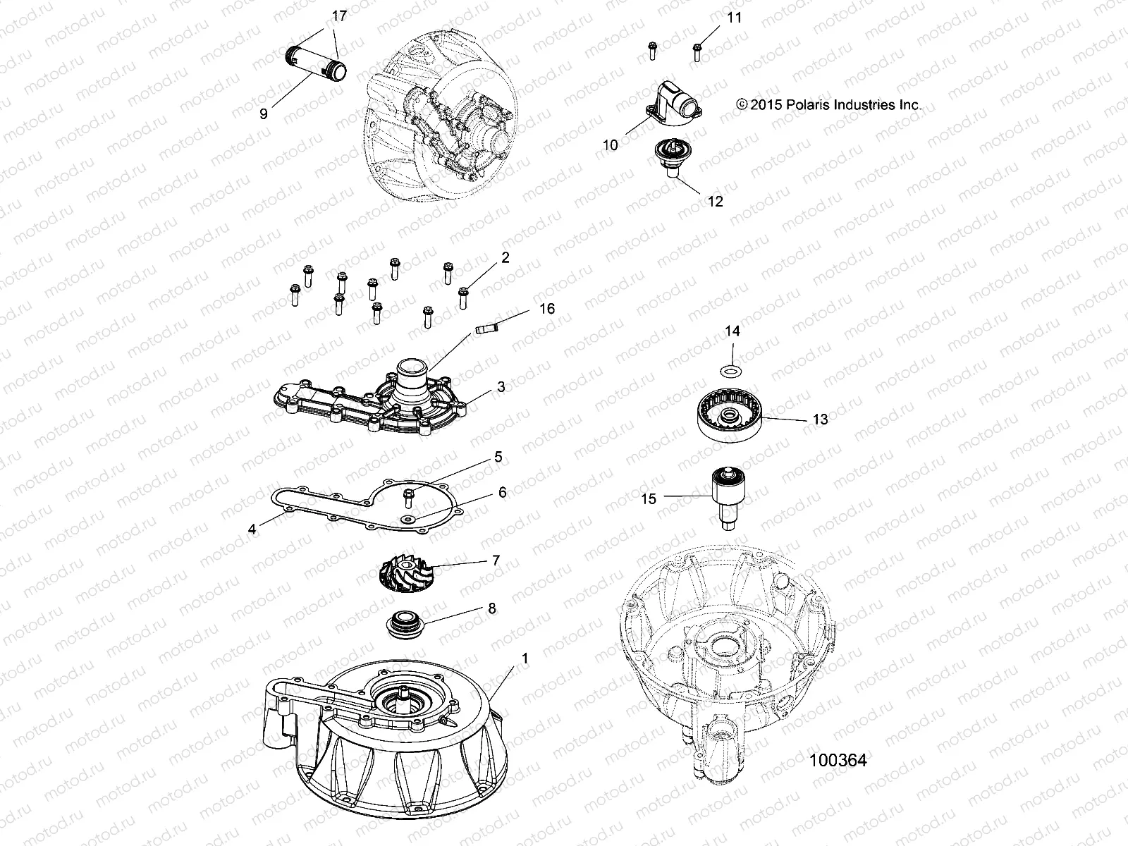 ENGINE | ENGINE, COOLING SYSTEM and WATER PUMP - A16SXS95FK (100364)