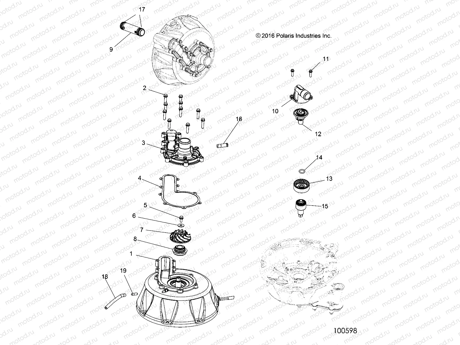 ENGINE | ENGINE, COOLING SYSTEM and WATER PUMP - A18SVS95CR/ER