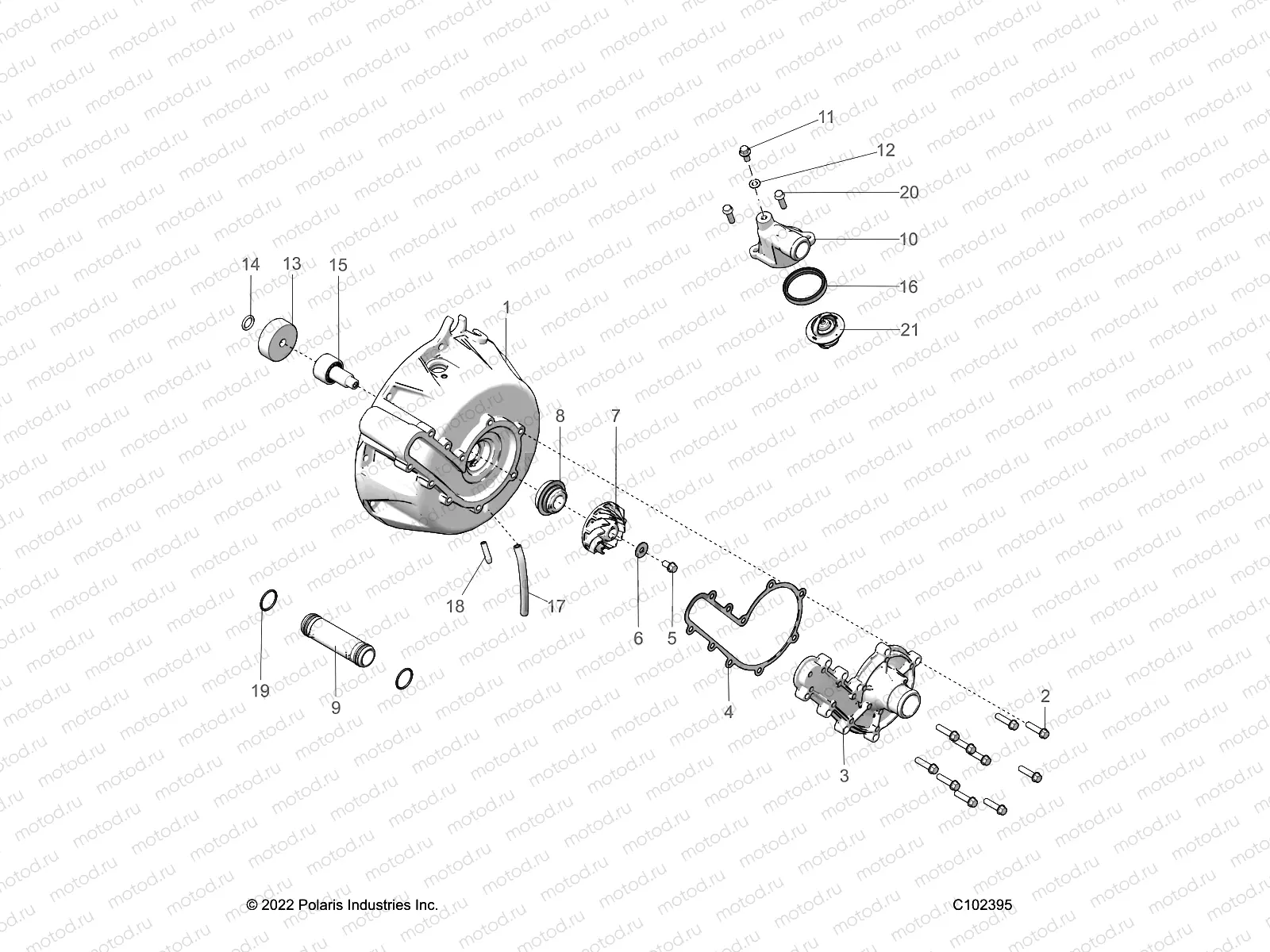 ENGINE | ENGINE, COOLING SYSTEM and WATER PUMP - A23SGE95AN (C101431-19)