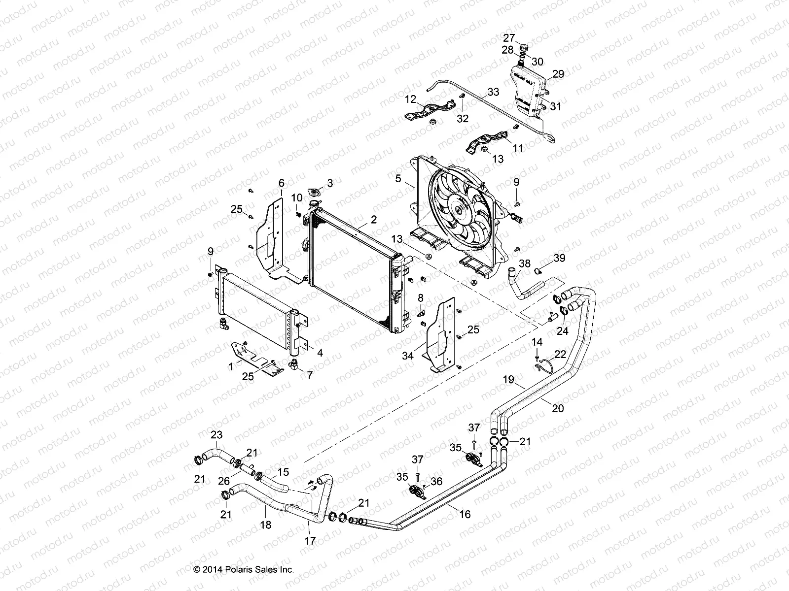 ENGINE | ENGINE, COOLING SYSTEM - D151DPD1AJ/2D/1L/1M/2M (49BRUTUSCOOL15)