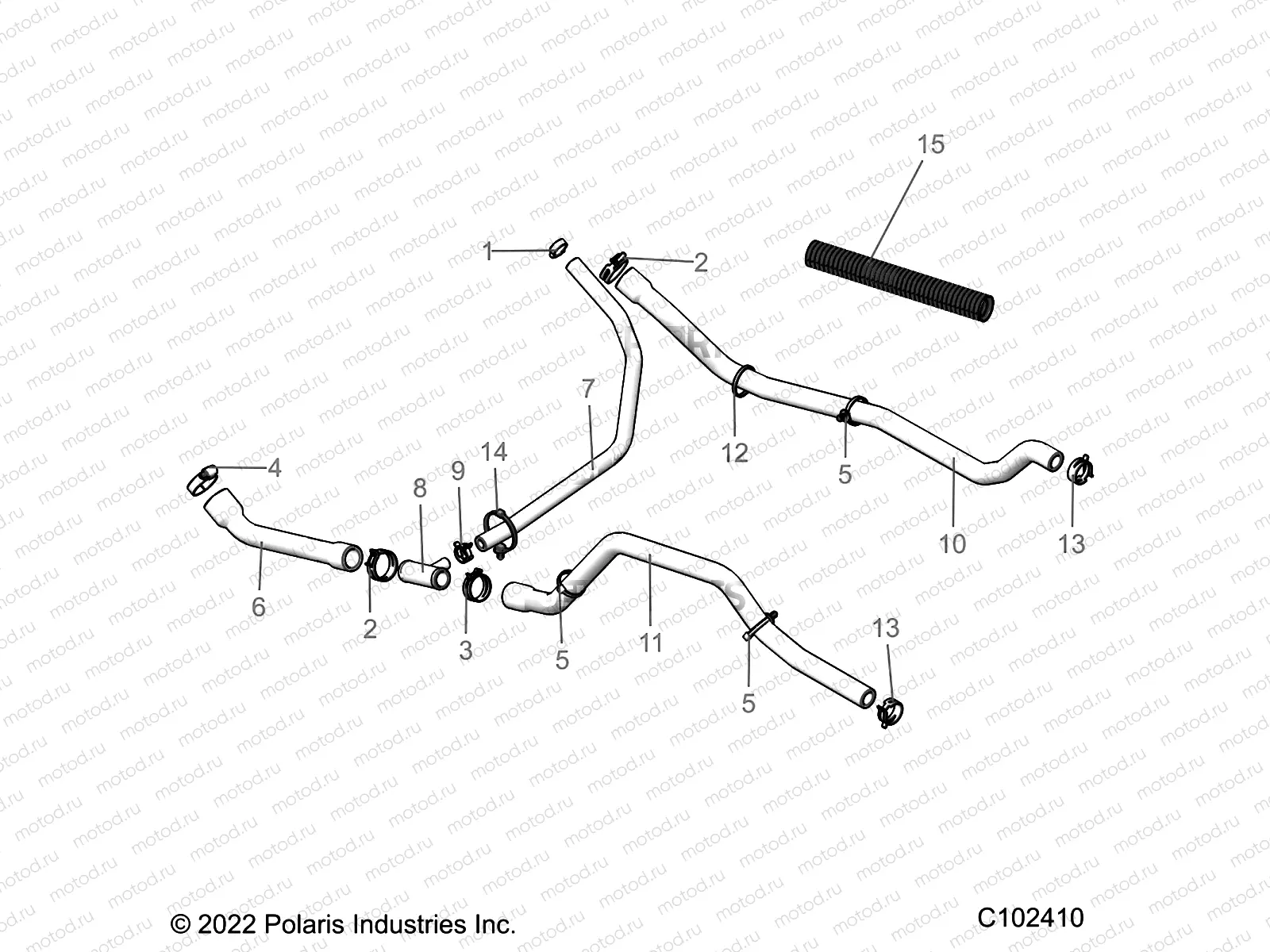 ENGINE | ENGINE, COOLING SYSTEM, HOSES - A23SEE50B1/B3 (C102410)