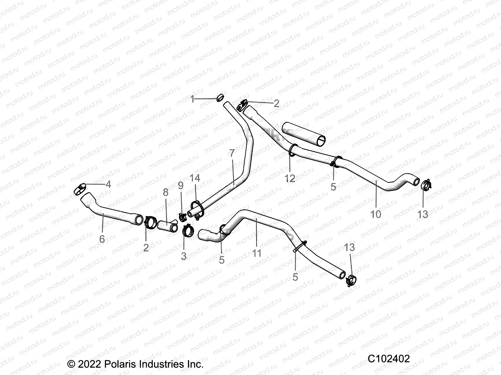 ENGINE | ENGINE, COOLING SYSTEM, HOSES - A23SEE57P2/PL (C102402)