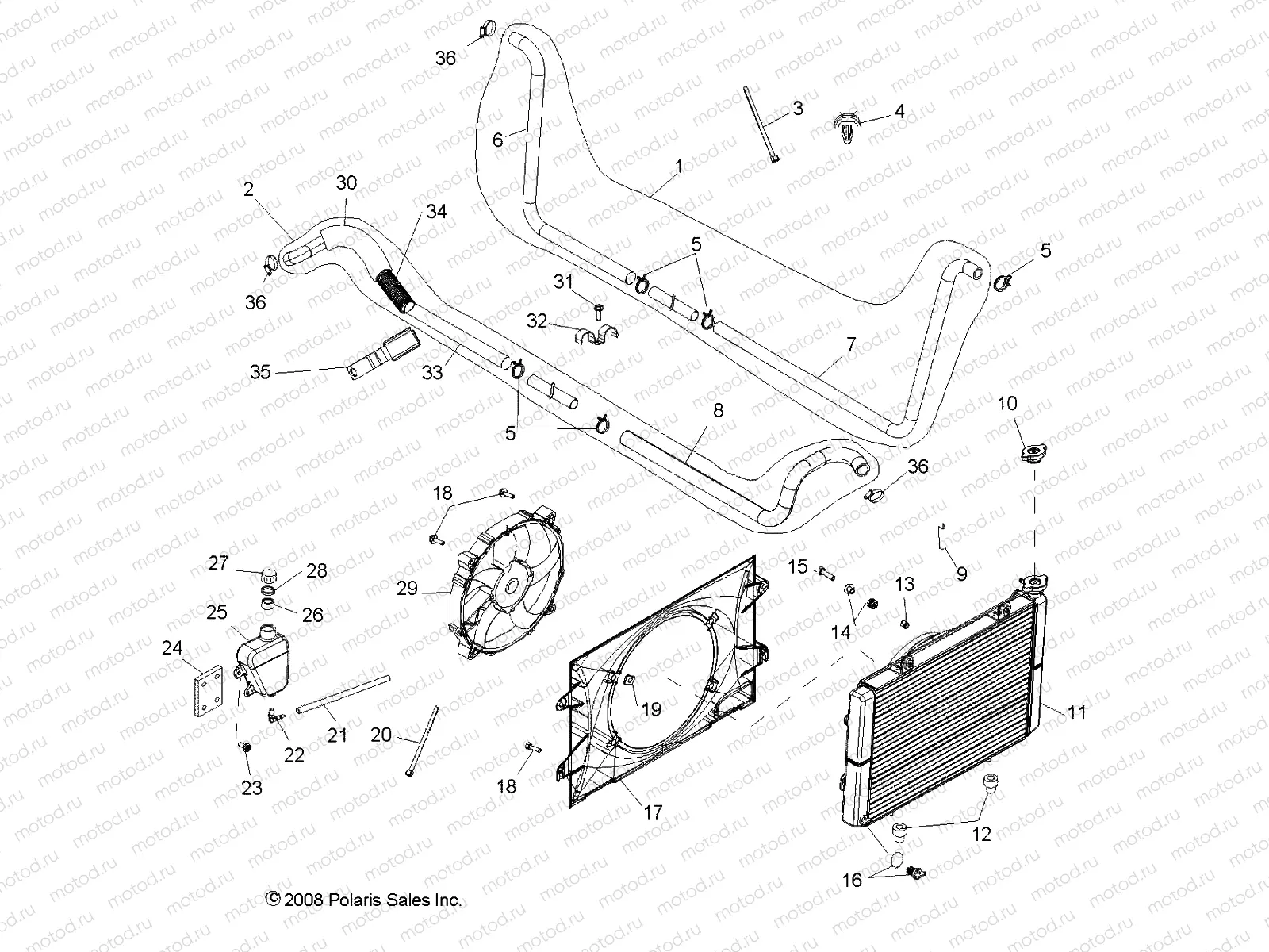 ENGINE | ENGINE, COOLING SYSTEM - R08WH68AG/AH/AK/AR (49RGRCOOL08CREW)