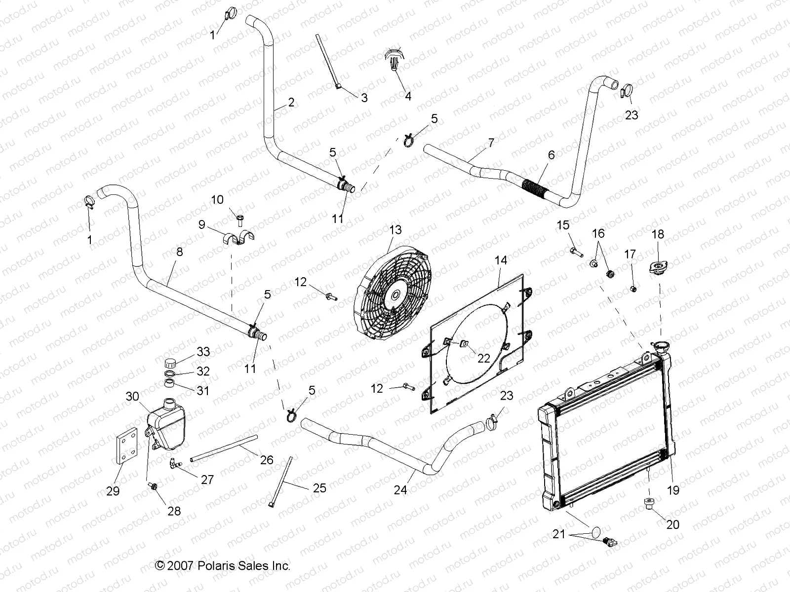 ENGINE | ENGINE, COOLING SYSTEM - R09RB50AF (49RGRCOOL08500EFI)