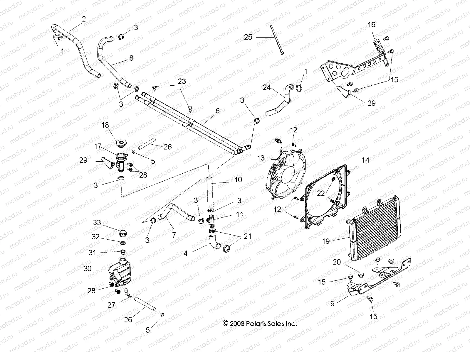 ENGINE | ENGINE, COOLING SYSTEM - R09VH76FX (49RGRCOOL09RZRI)
