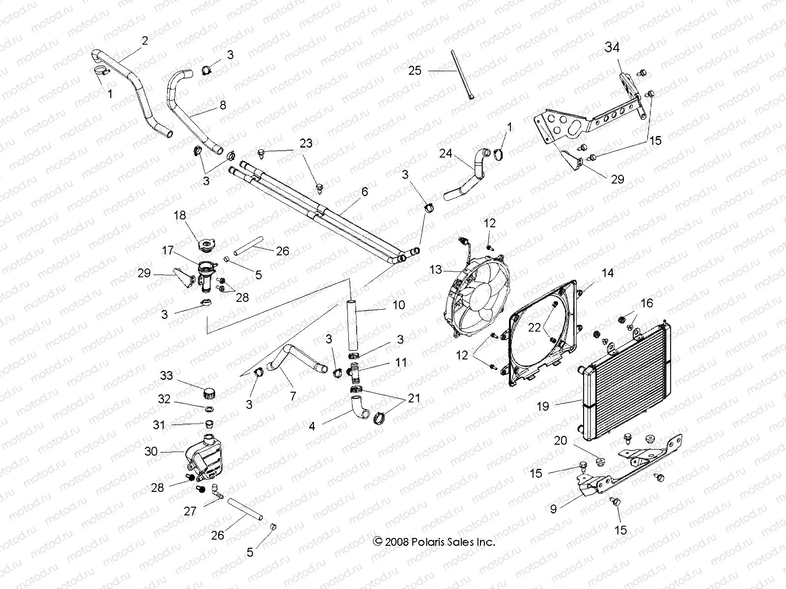 ENGINE | ENGINE, COOLING SYSTEM - R10VH76 ALL OPTIONS/VY76AZ (49RGRCOOL09RZR)