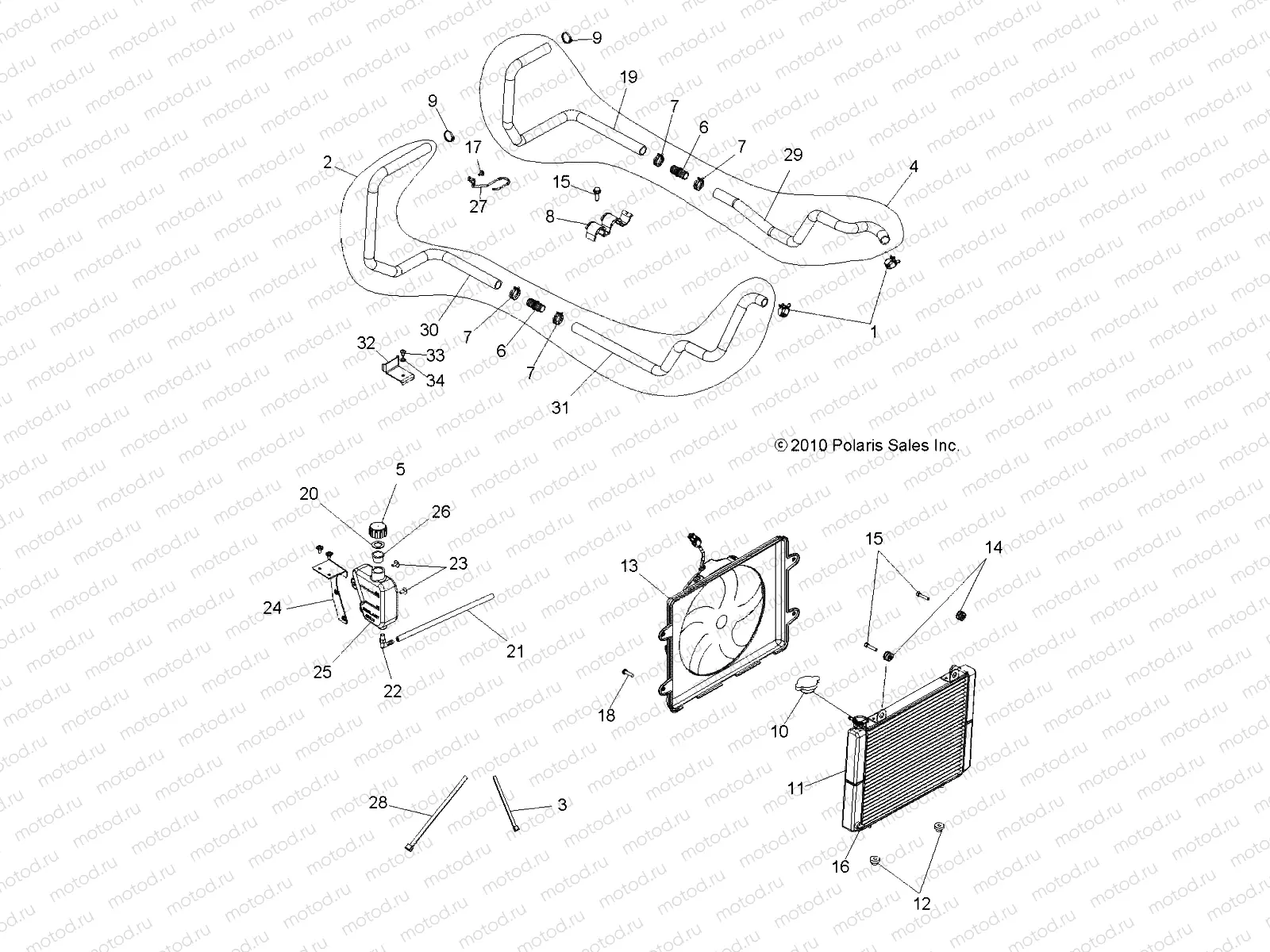 ENGINE | ENGINE, COOLING SYSTEM - R11TH90DG (49RGRCOOL11900D)