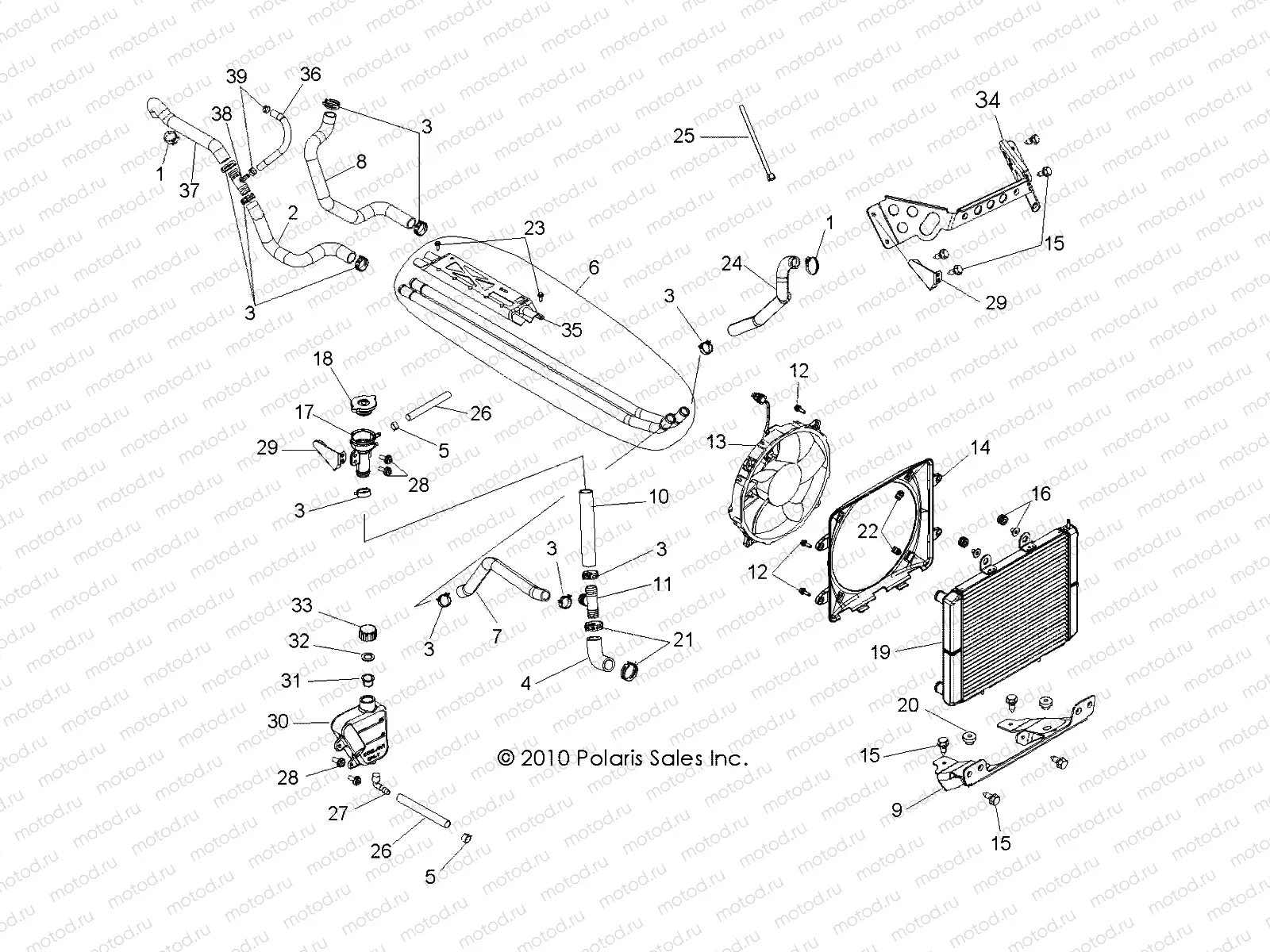 ENGINE | ENGINE, COOLING SYSTEM - R11VE76AC/AD/AT/AW/AZ (49RGRCOOL11RZRS)