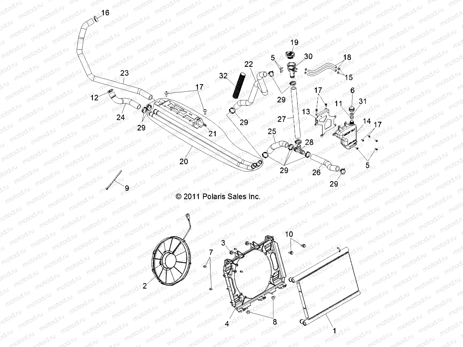 ENGINE | ENGINE, COOLING SYSTEM - R13JT9EFX (49RGRCOOL12RZRXP900)