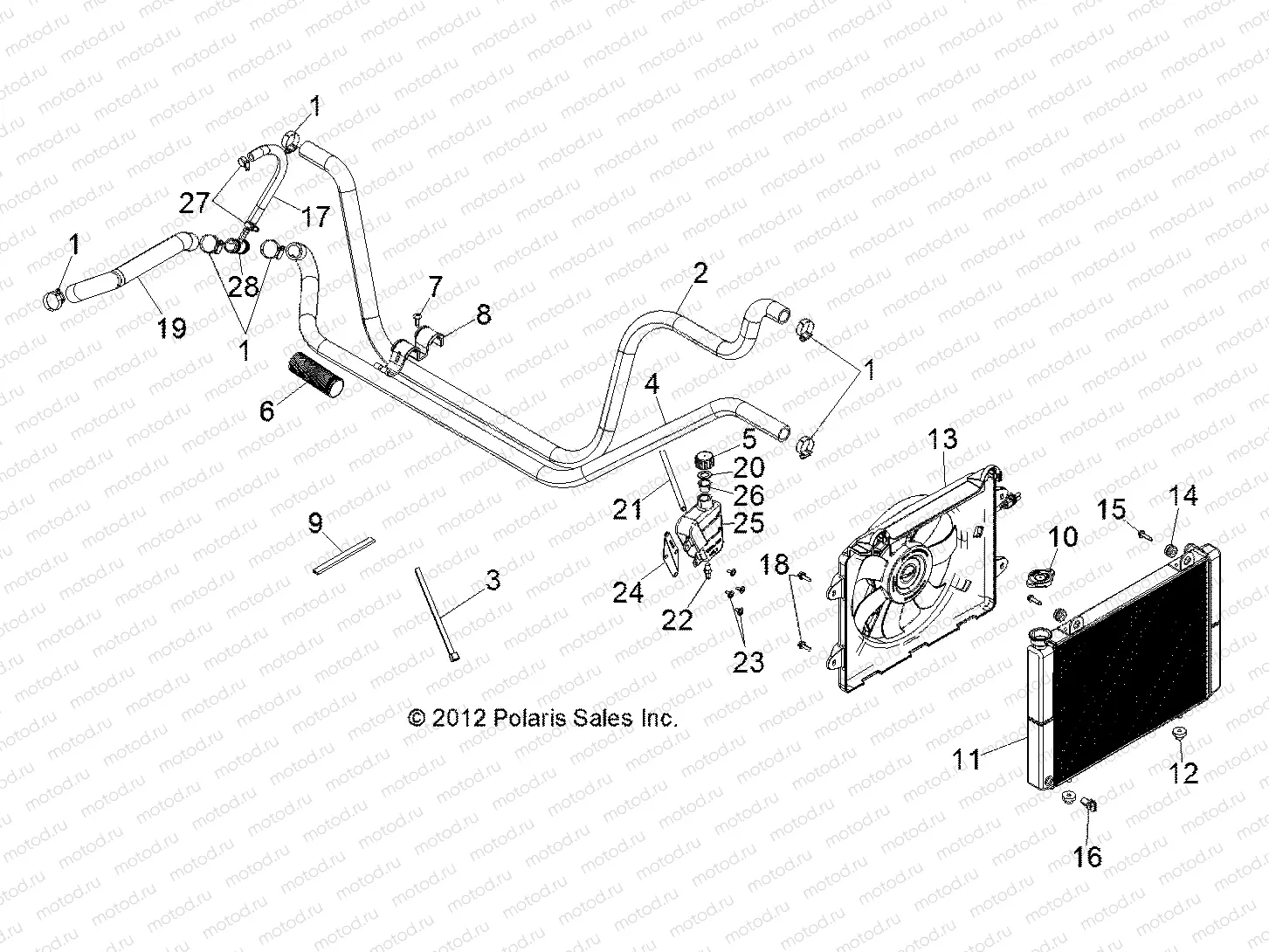 ENGINE | ENGINE, COOLING SYSTEM - R13RH76AG/AH/AN (49RGRCOOL13800MID)