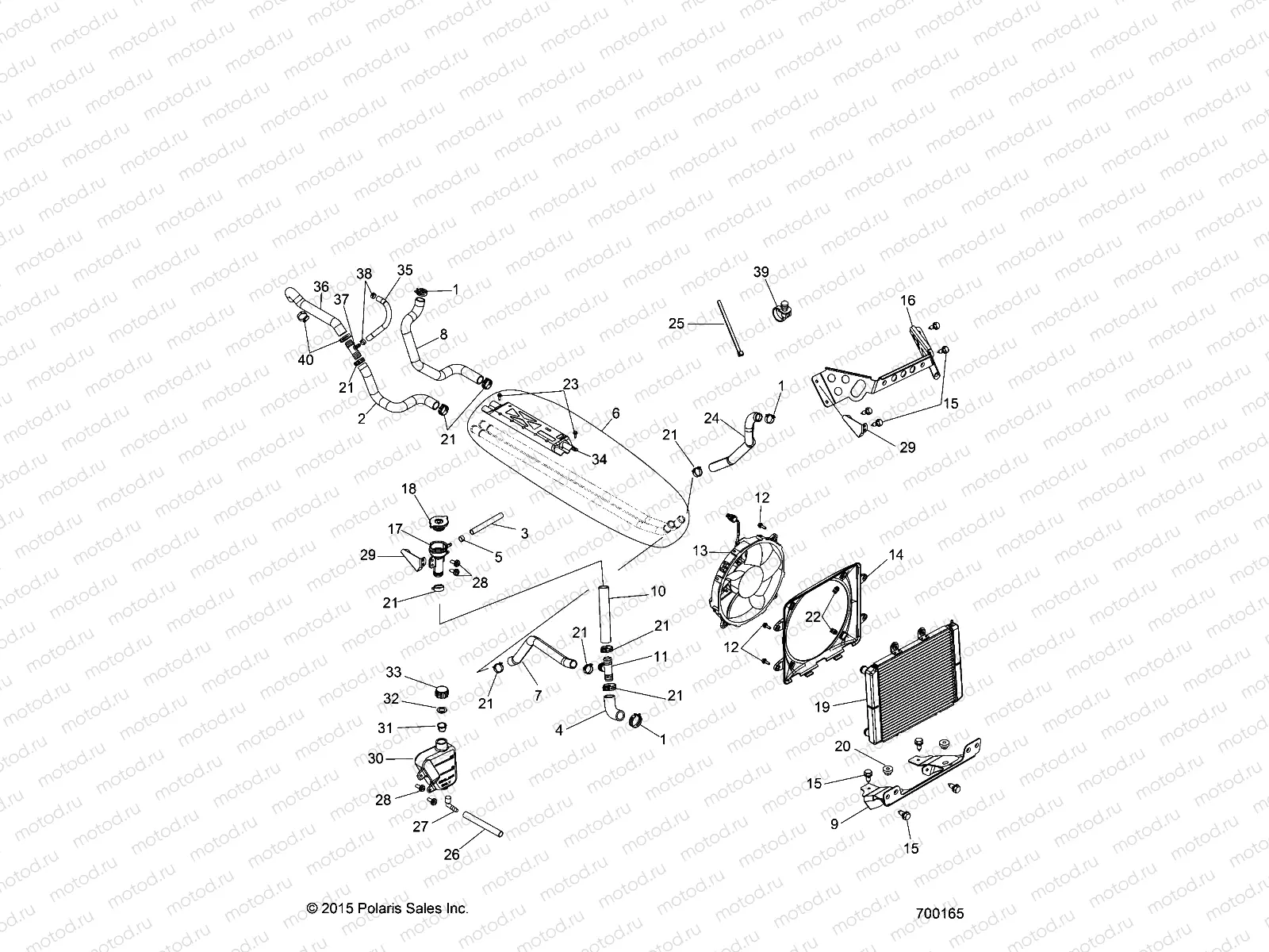 ENGINE | ENGINE, COOLING SYSTEM - R13VE76AD/AI/AW/7EAS/EAT (700165)