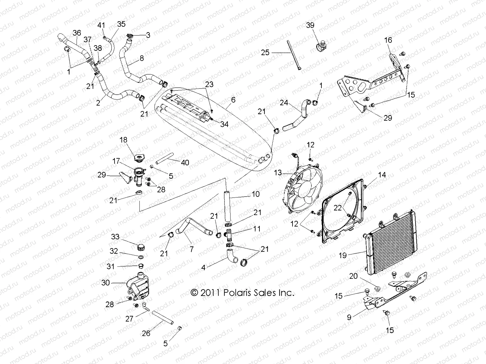 ENGINE | ENGINE, COOLING SYSTEM - R13VE76FX/FI (49RGRCOOL12RZRSI)
