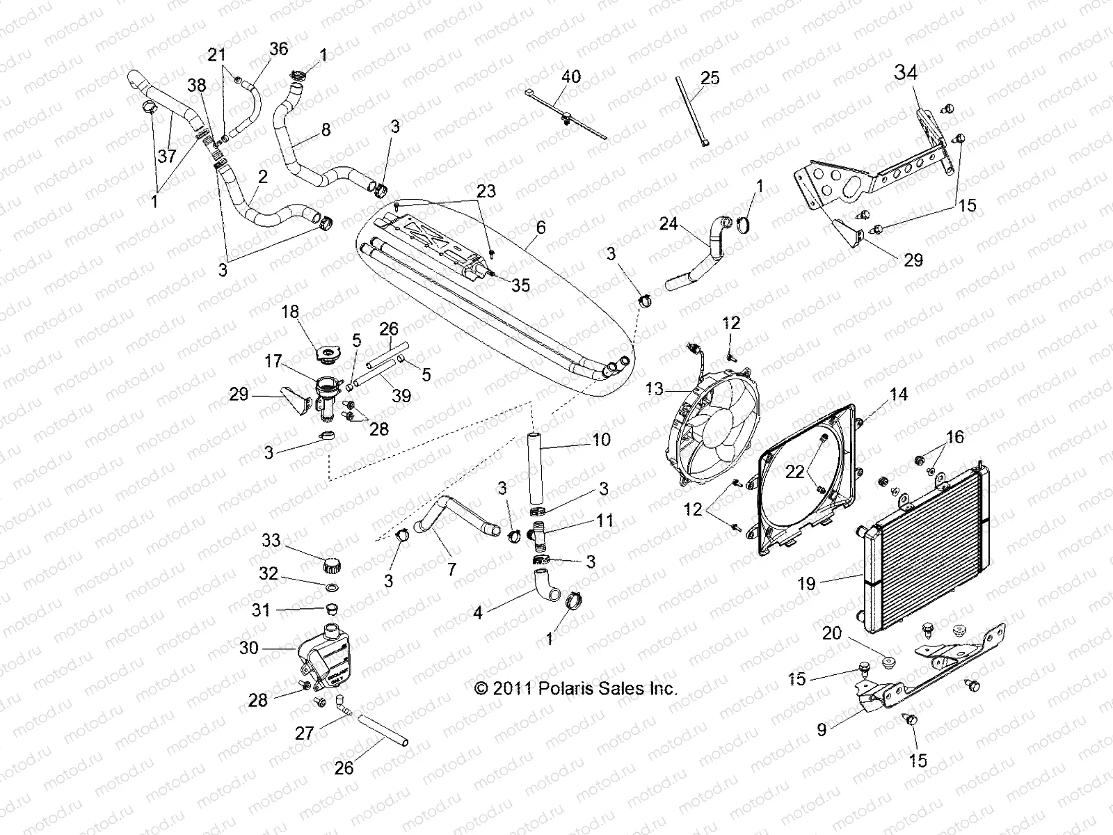 ENGINE | ENGINE, COOLING SYSTEM - R13VH76AC/AD/AN/AS/EAI (49RGRCOOL12RZR)