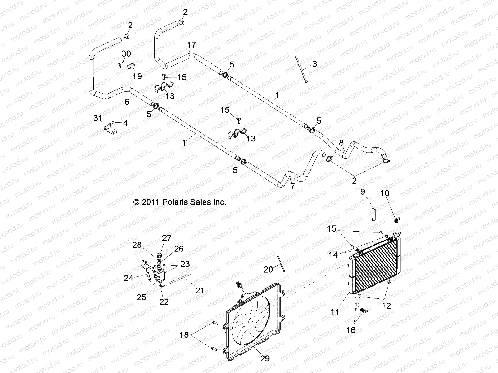 ENGINE | ENGINE, COOLING SYSTEM - R13WH90DG (49RGRCOOL12DCREW)