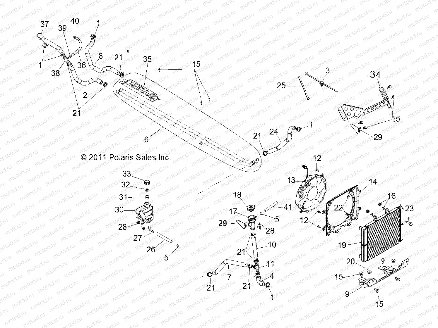 ENGINE | ENGINE, COOLING SYSTEM - R13XE76AD/EAI (49RGRCOOL12RZR4)