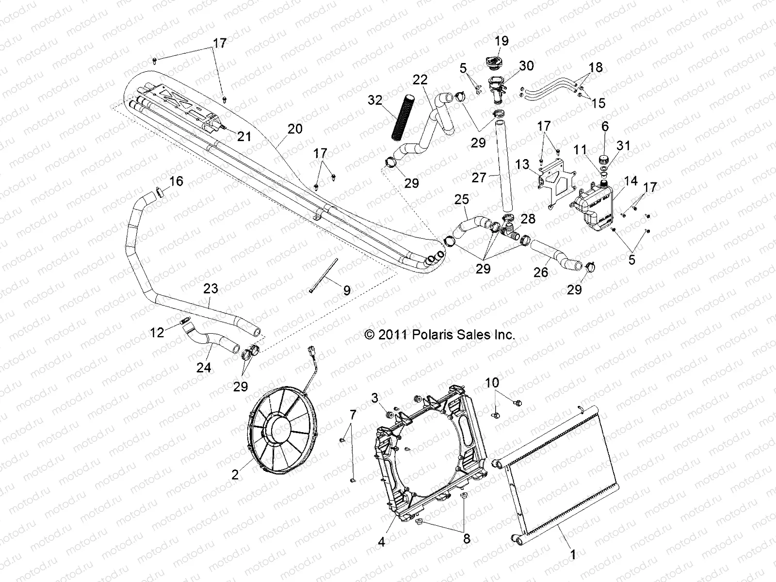 ENGINE | ENGINE, COOLING SYSTEM - R13XT9EAL (49RGRCOOL12RZRXP4)