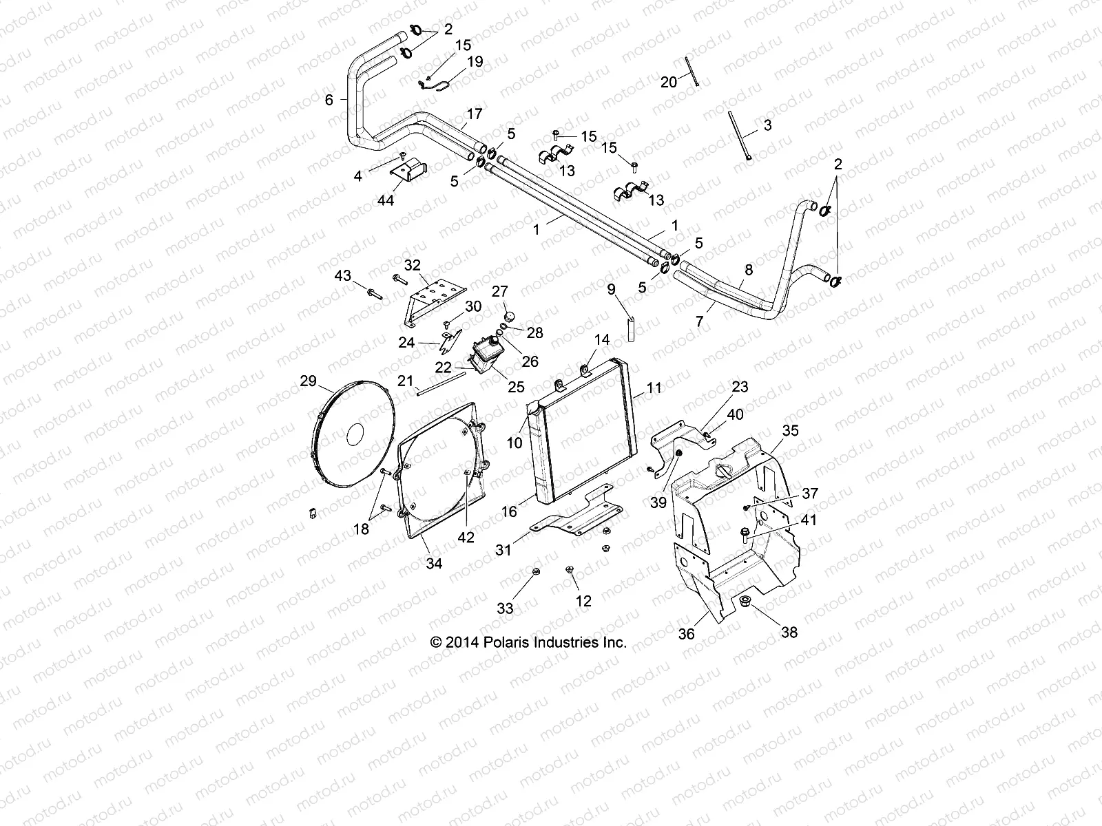 ENGINE | ENGINE, COOLING SYSTEM - R14WH9EMD (49RGRCOOL14HIP)