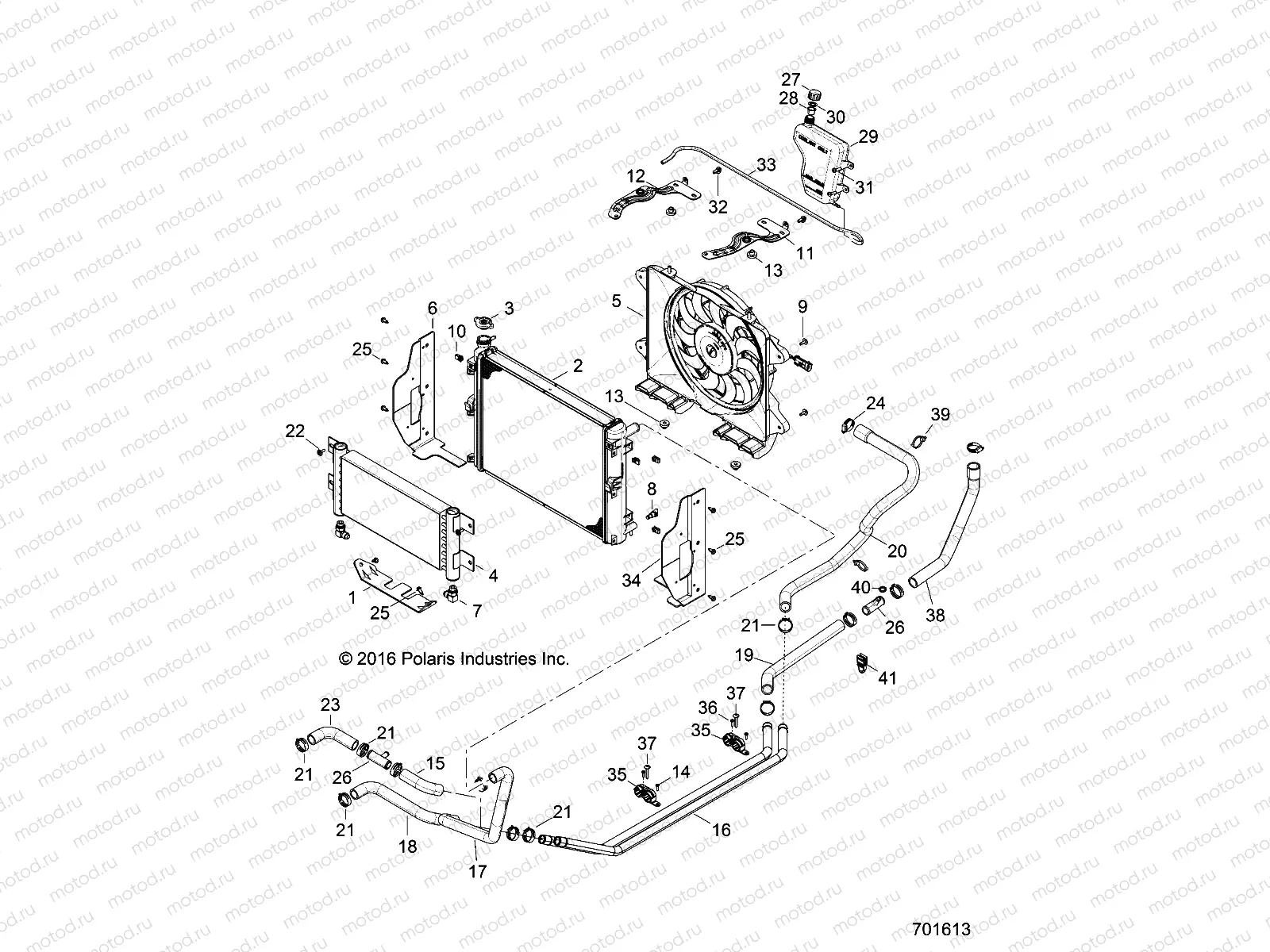 ENGINE | ENGINE, COOLING SYSTEM - R17B1PD1AA/2P (701613)