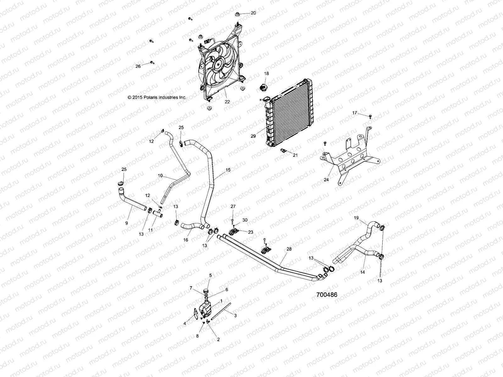 ENGINE | ENGINE, COOLING SYSTEM - R17RCA57A1/B1/A4/B4 (700486)