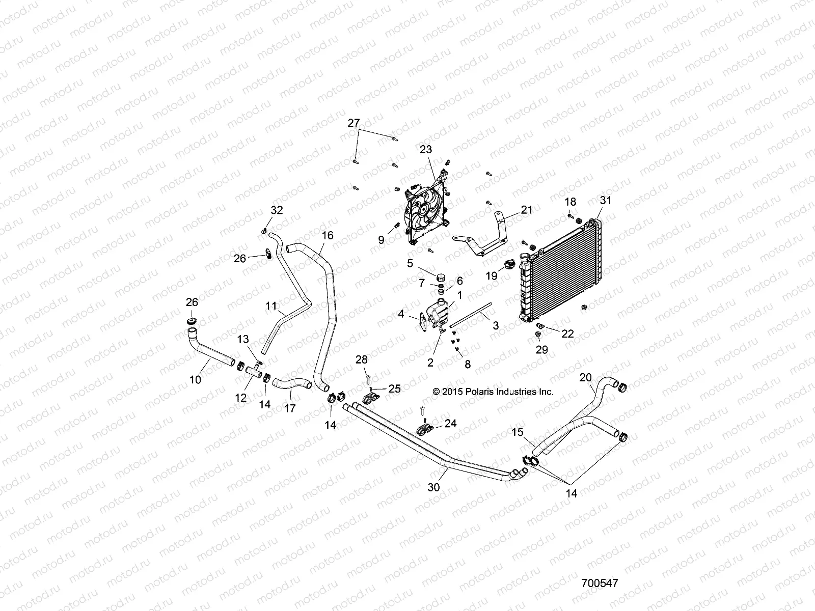 ENGINE | ENGINE, COOLING SYSTEM - R17RMA57N1 (700547)