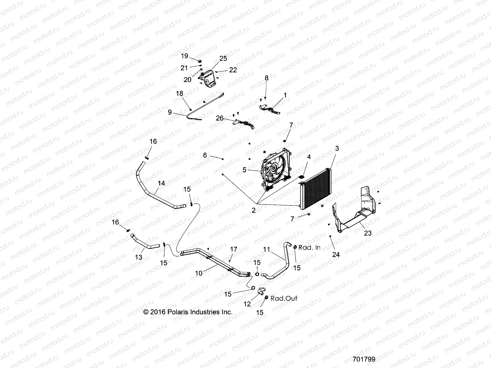 ENGINE | ENGINE, COOLING SYSTEM - R17RVE99NY (701799)