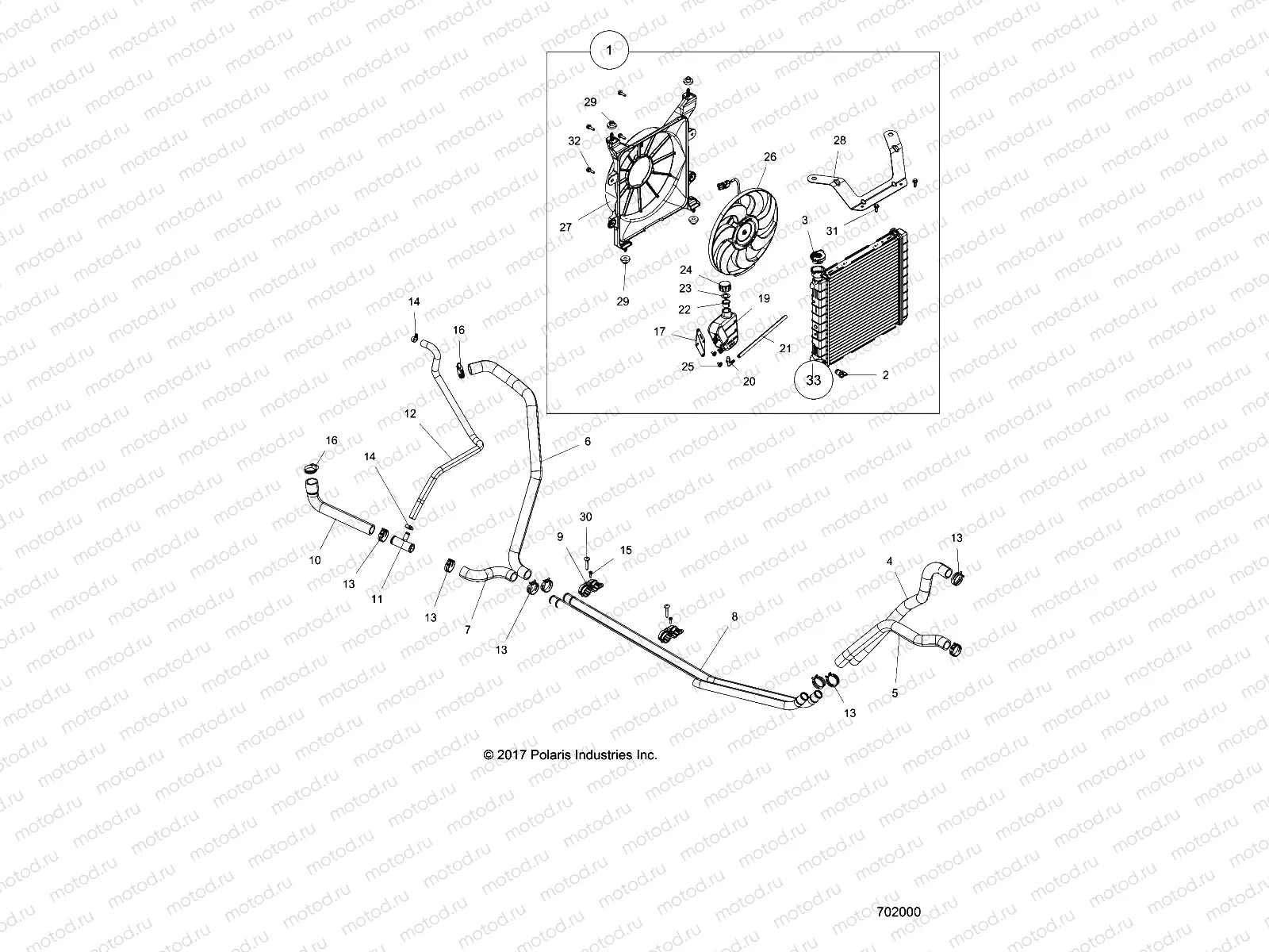 ENGINE | ENGINE, COOLING SYSTEM - R18RM250B1 (702000)