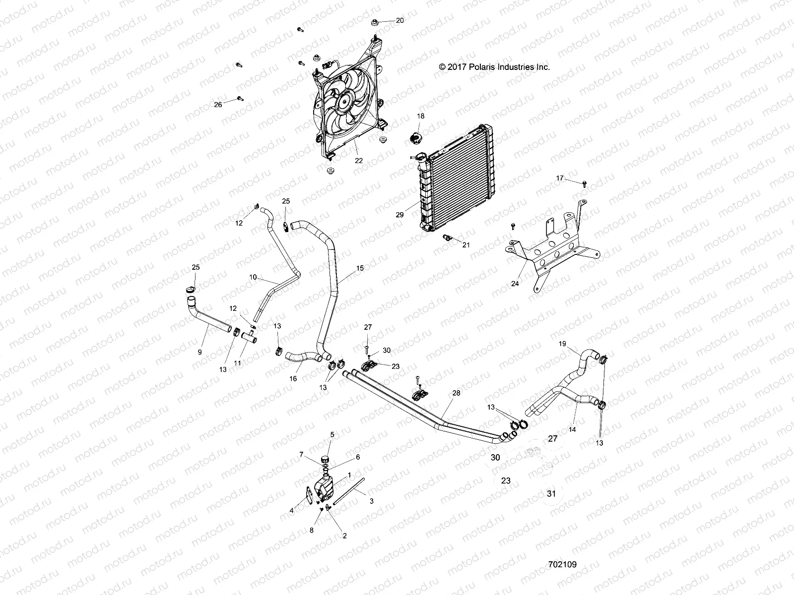 ENGINE | ENGINE, COOLING SYSTEM - R20CCA57A1/A7 (702109)