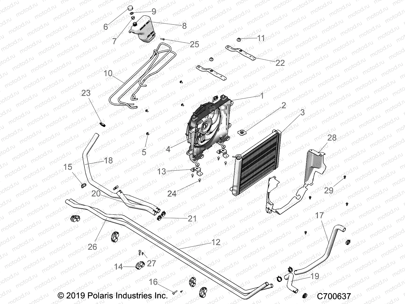 ENGINE | ENGINE, COOLING SYSTEM - R20RSE99A9 (C700637)