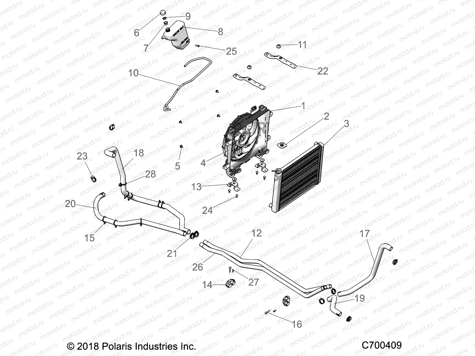 ENGINE | ENGINE, COOLING SYSTEM - R21RRED4JA (C700409)