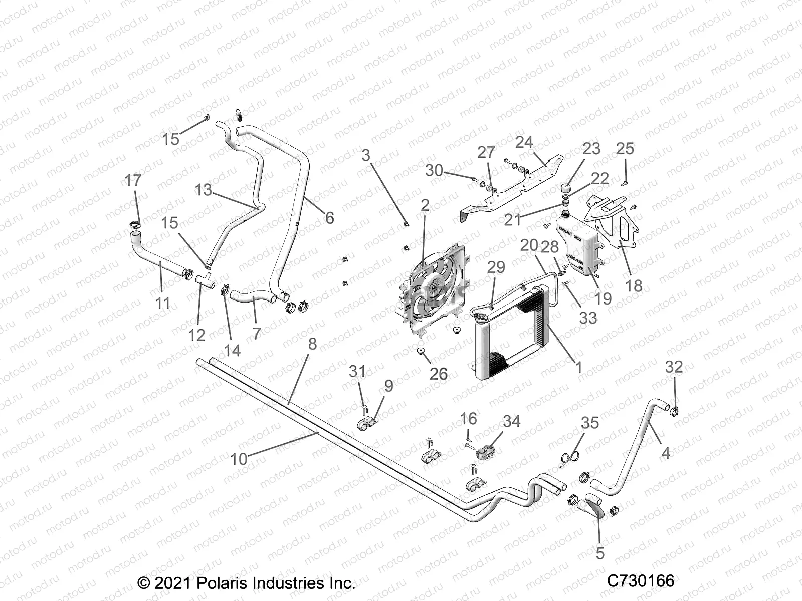 ENGINE | ENGINE, COOLING SYSTEM - R22M4A57B1/EB5/B9 (C730166)