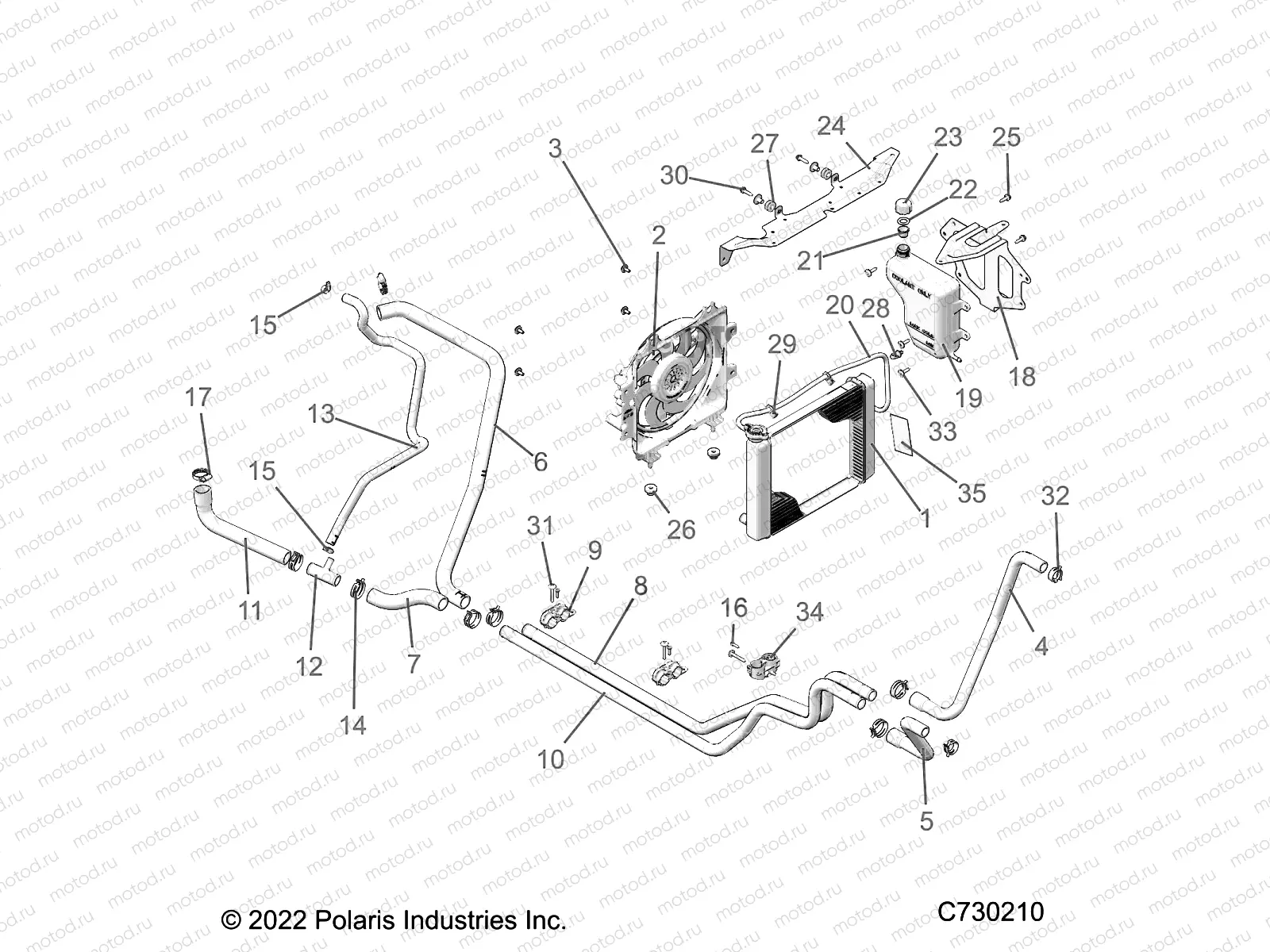 ENGINE | ENGINE, COOLING SYSTEM - R22MAA57F1/SF1/F9/C1/C9 (C730210)