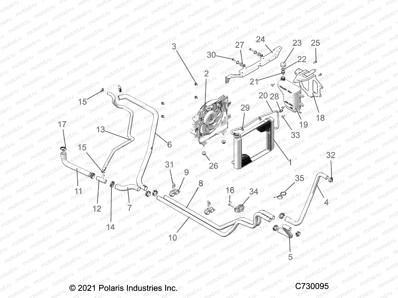 ENGINE | ENGINE, COOLING SYSTEM - R22MAK57B4 (C730095)