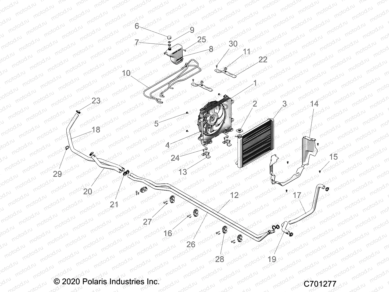 ENGINE | ENGINE, COOLING SYSTEM - R22RSF99AK (C701277)