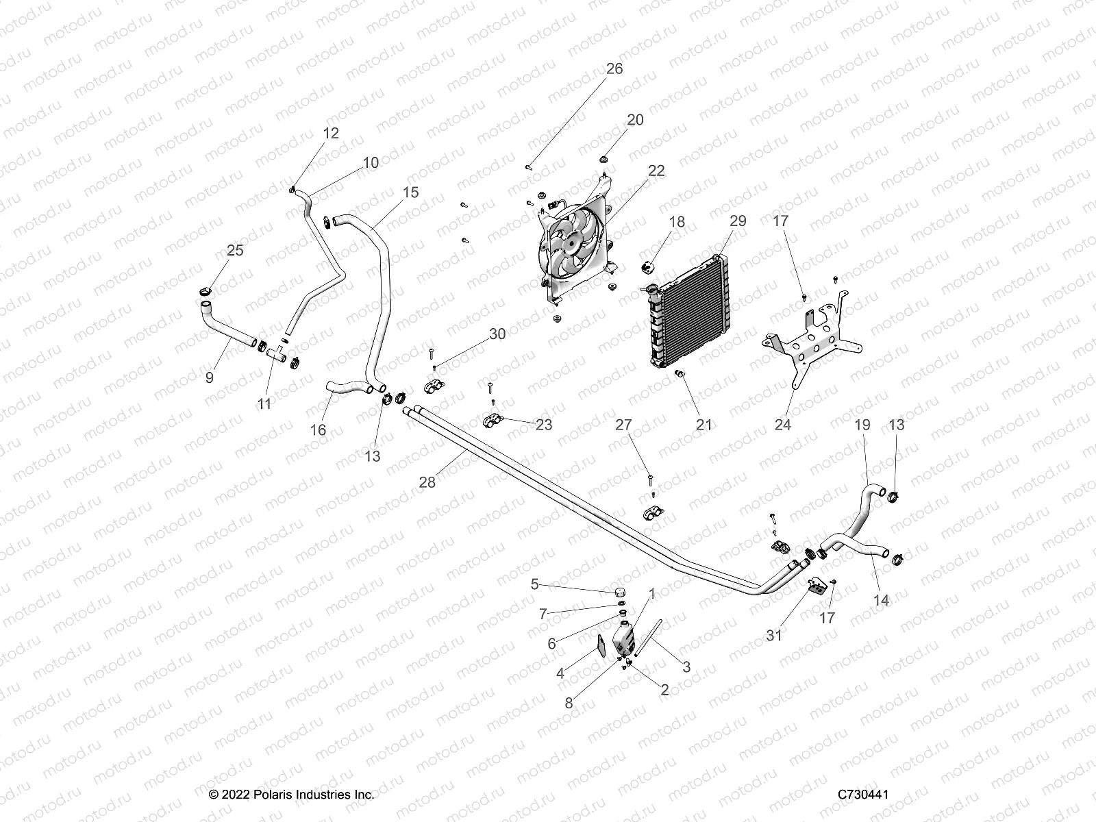 ENGINE | ENGINE, COOLING SYSTEM - R23CDA57A1 (C730441)