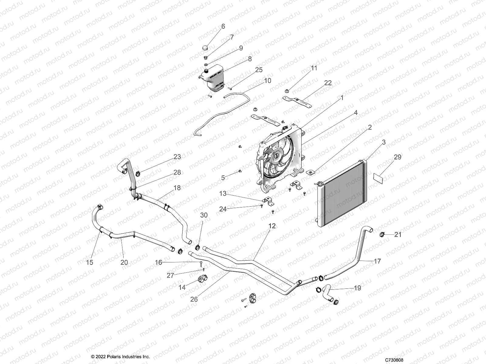 ENGINE | ENGINE, COOLING SYSTEM - R23RRED4FA/DA/SD4CA (C730808)