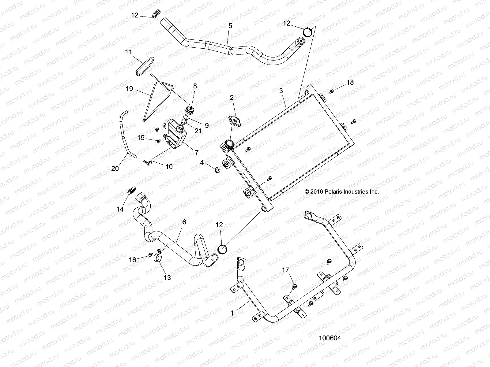ENGINE | ENGINE, COOLING SYSTEM, RADIATOR - A20SXM95AL (100604)
