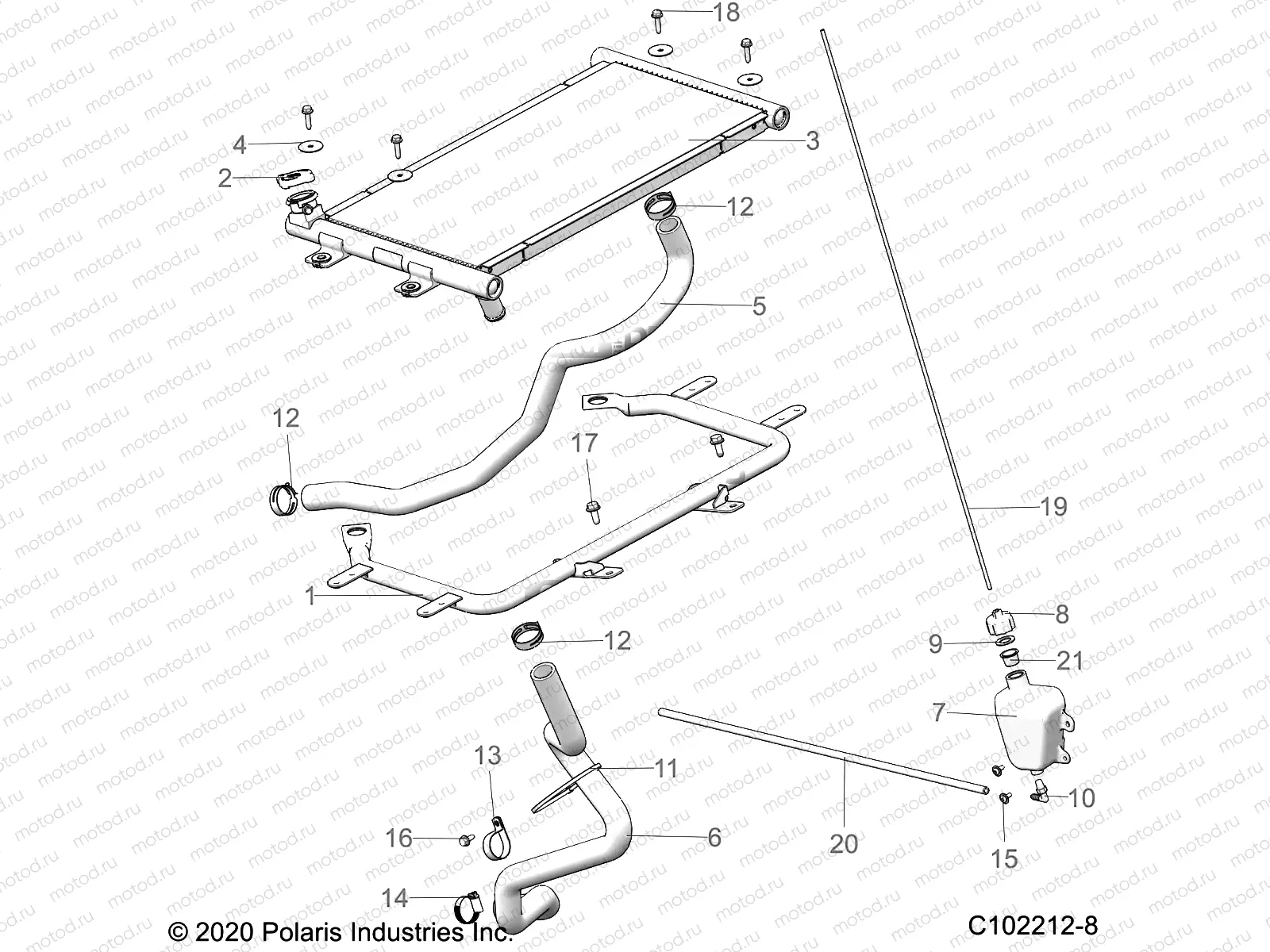 ENGINE | ENGINE, COOLING SYSTEM, RADIATOR - A20SXM95AL/CAL (C102212-8)