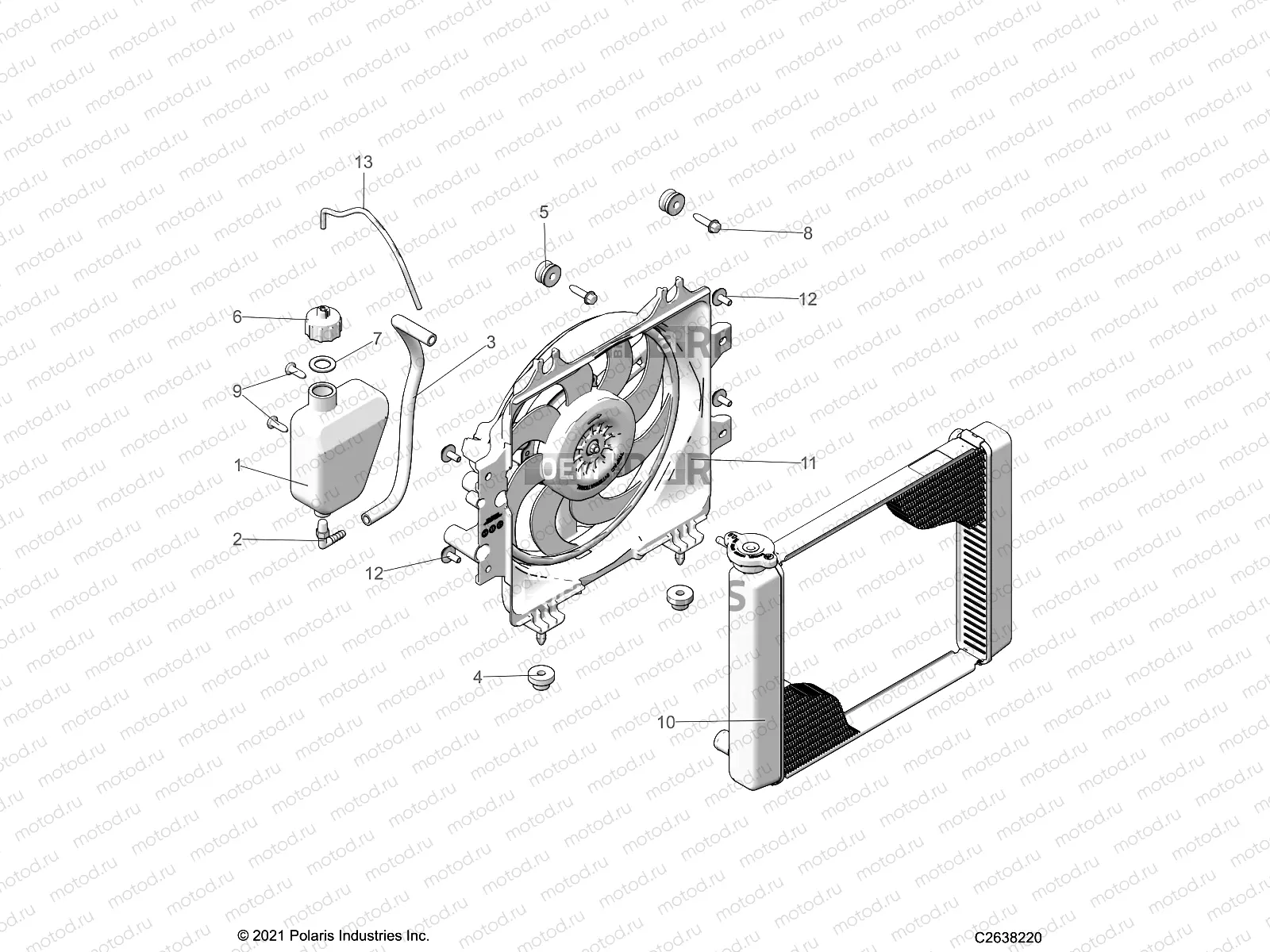 ENGINE | ENGINE, COOLING SYSTEM, RADIATOR, FAN & OVERFLOW BOTTLE - A22SEE57F1/F57C1/F1/S57C1/C2/C5/C9/CK/F1/F2/F5/F9/FK (C2638220)