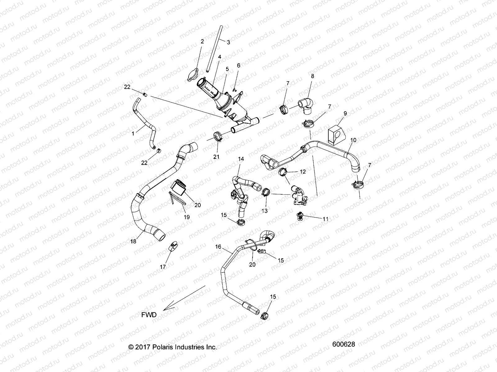 ENGINE | ENGINE, COOLING SYSTEM - S20EFS8PS ALL OPTIONS (600628)