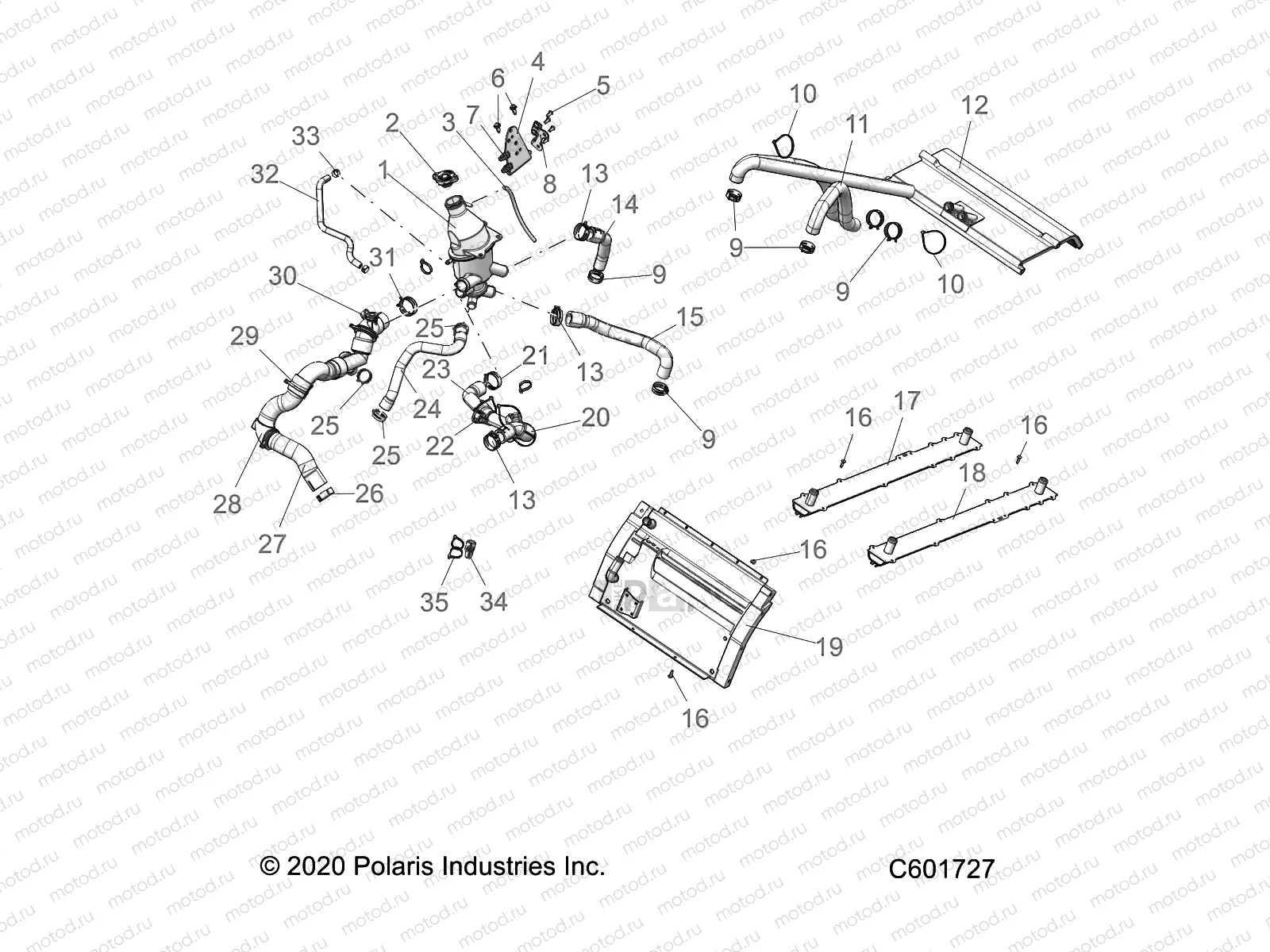 ENGINE | ENGINE, COOLING SYSTEM - S21DDL8RS ALL OPTIONS (C601727)