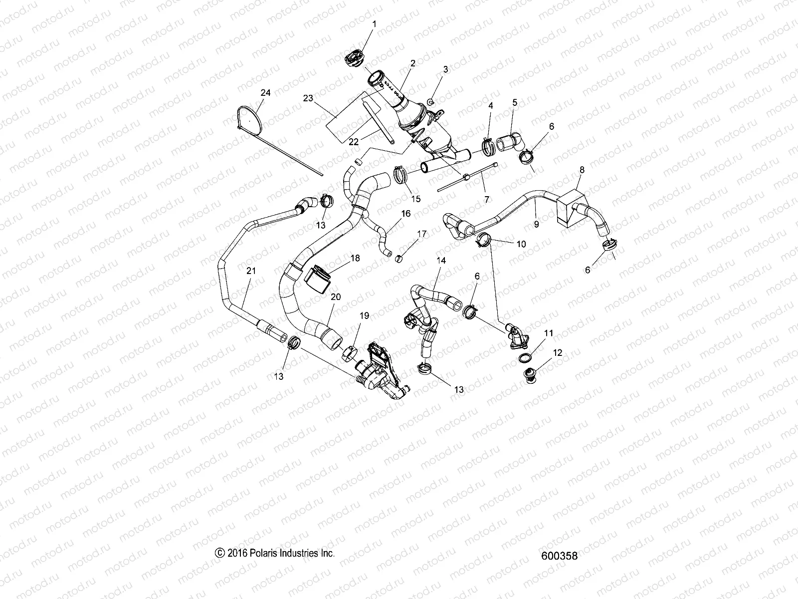 ENGINE | ENGINE, COOLING SYSTEM - S21EDB6PSL (600358)