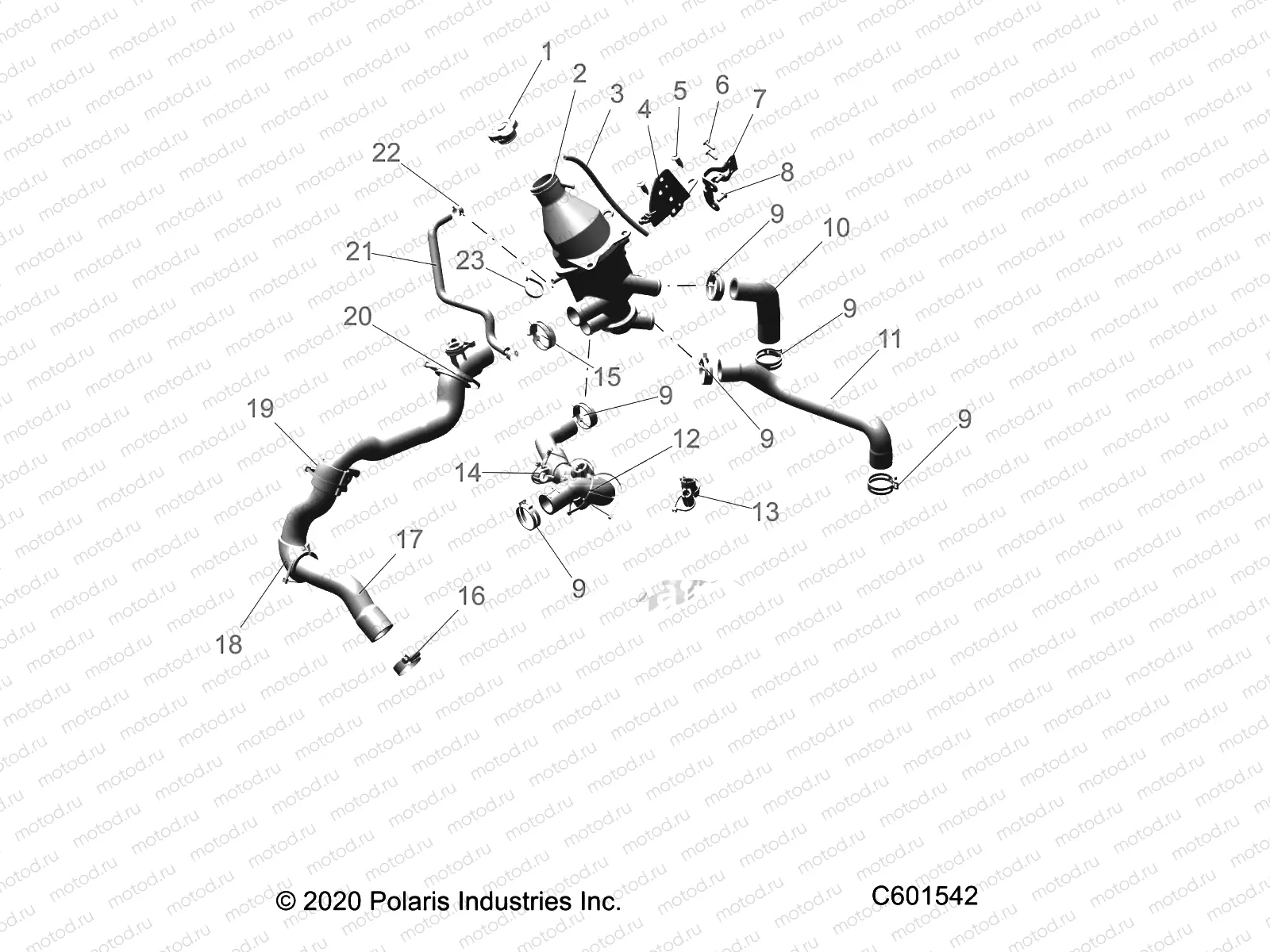 ENGINE | ENGINE, COOLING SYSTEM - S21EHK8RC ALL OPTIONS (601003C)